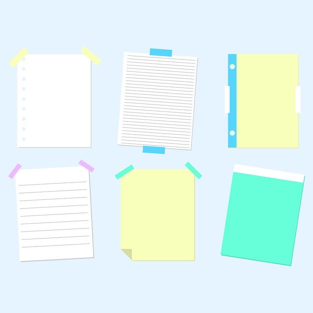 sticky note illustrations Vector Download