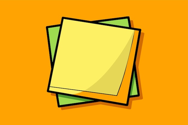 sticky notepad or blank notepad