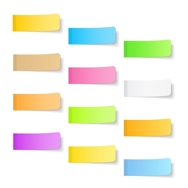 Sticky papers on white background vector eps10 illustration