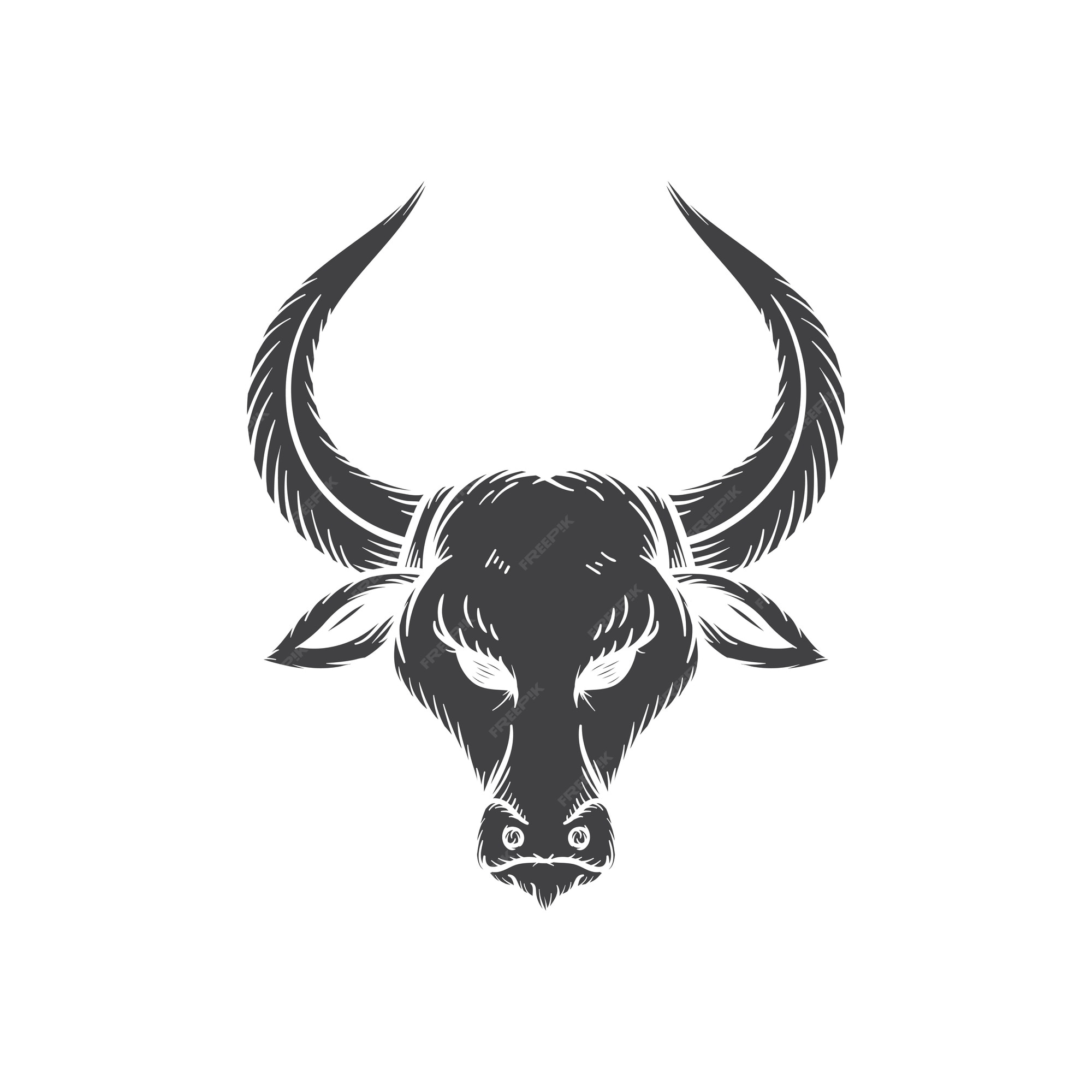 Prestatie tweede een kopje Stier hoofd illustratie | Premium Vector