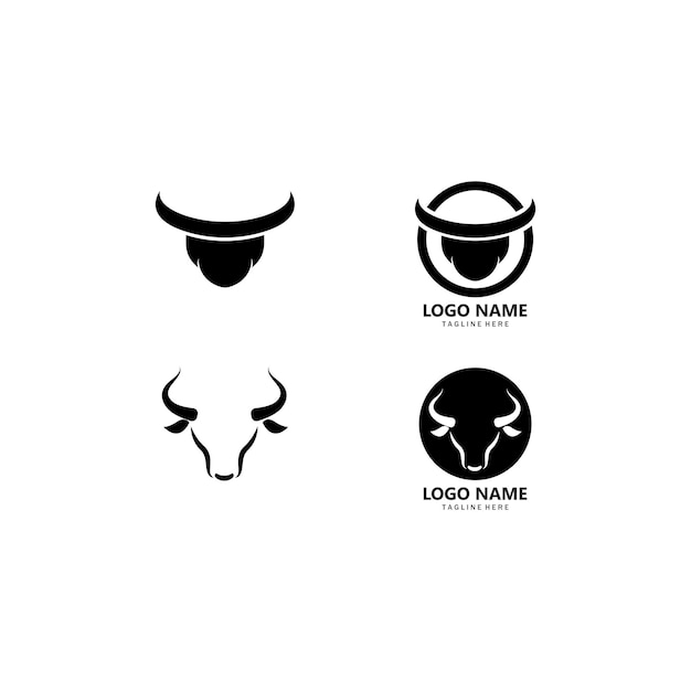 Stier hoofd logo vector pictogram illustratie