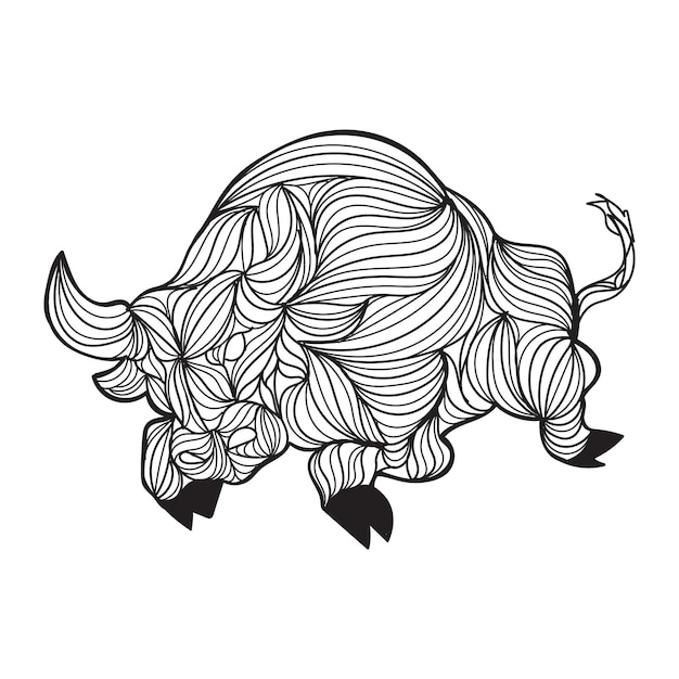 Stier mandala vectorillustratie