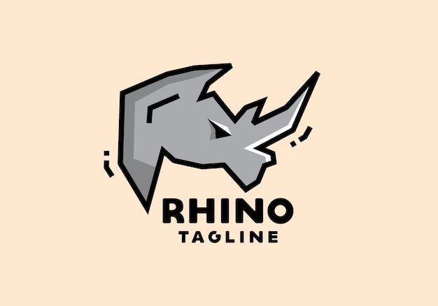 Stiff art style of rhino head