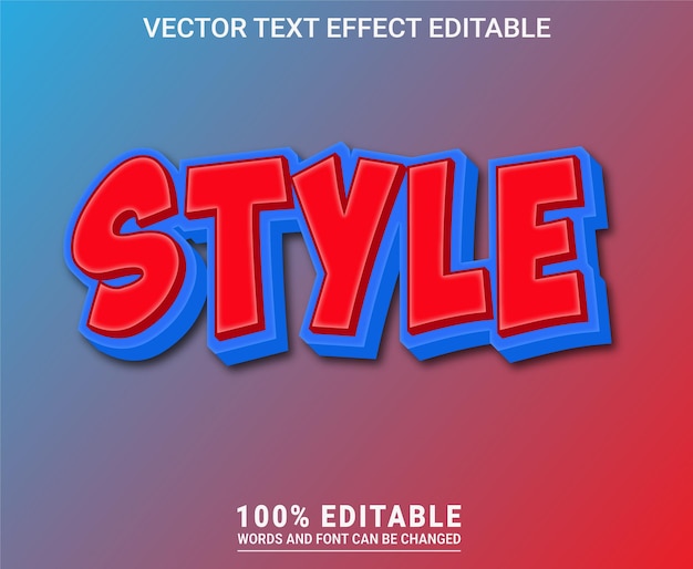 Stijl bewerkbare teksteffect vector