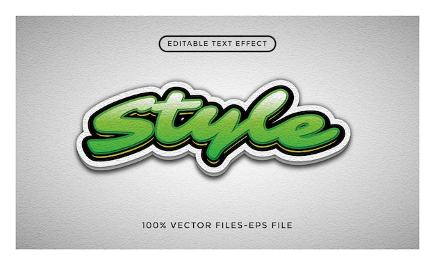 Stijl - illustrator bewerkbaar teksteffect premium vector