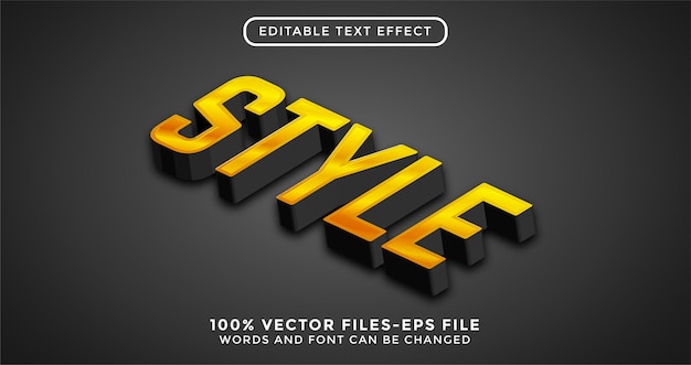 Stijl tekst. bewerkbare teksteffect premium vector