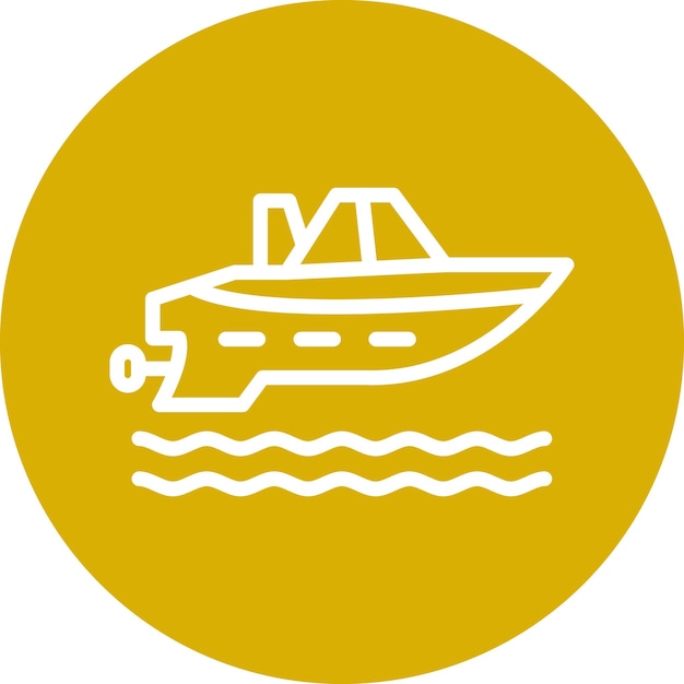 Stijl van het bootpictogram