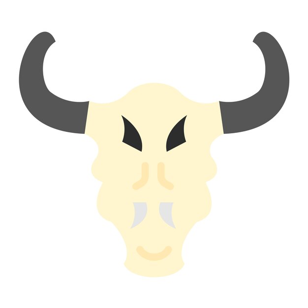 Vector stijl van het bull skull-icoon