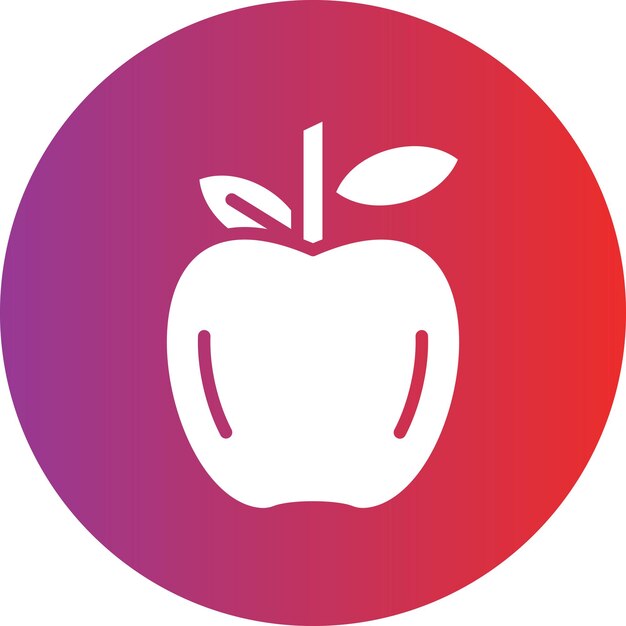 Vector stijl van het icoon van apple