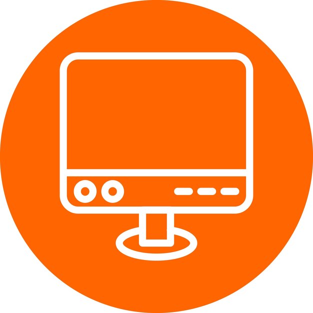 Stijl van het icoon van de computer