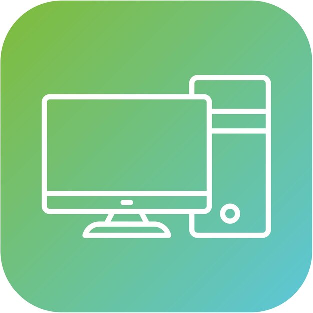 Stijl van het icoon van de computer