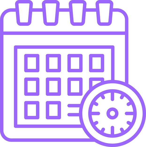 Stijl van het icoon van de deadline