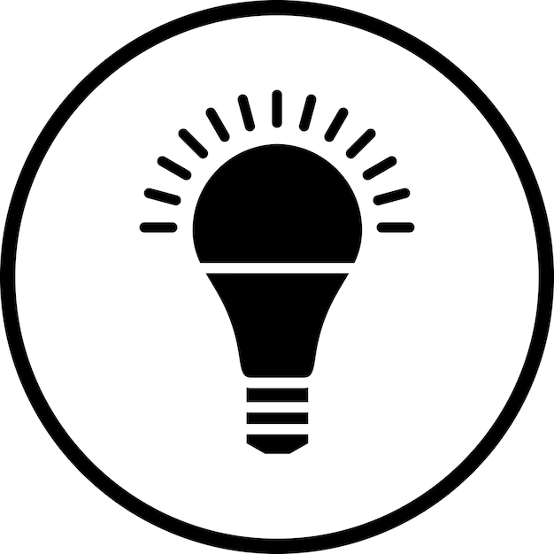 Stijl van het icoon van de ledlamp