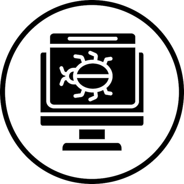 Stijl van het icoon van de malware