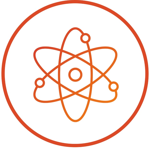Stijl van het icoon van de natuurkunde