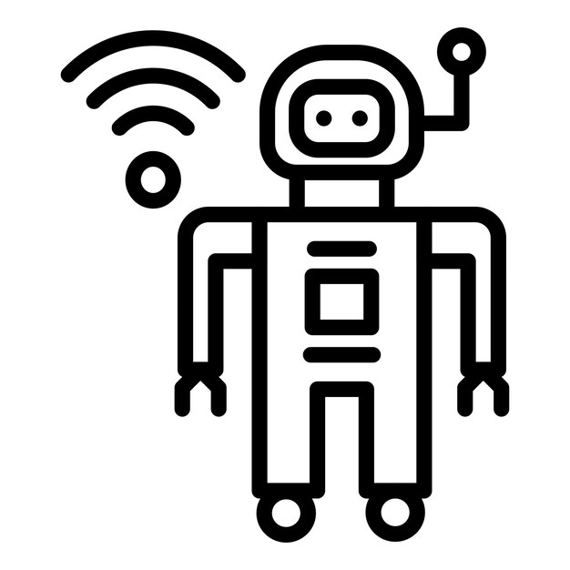 Stijl van het icoon van de robot