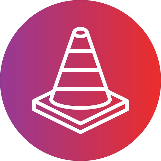 Stijl van het icoon van de wegkegel