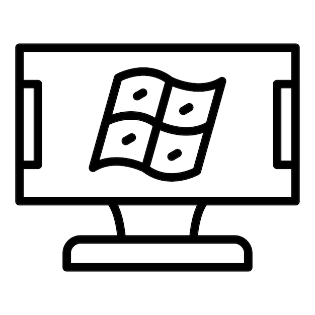 Stijl van het icoon van de Windows-computer