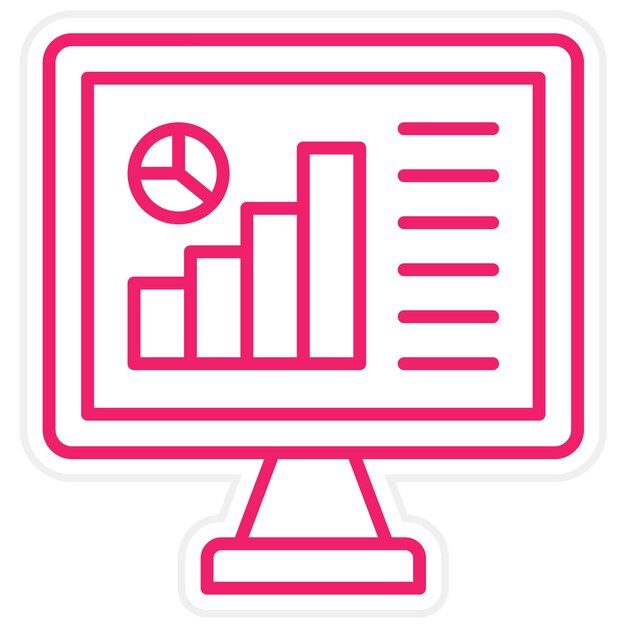 Stijl van het icoon voor gegevensanalyse