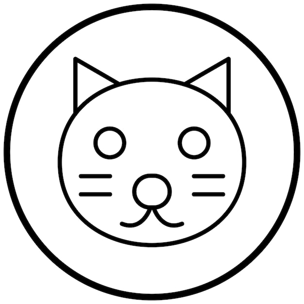 Stijl van het kattenpictogram