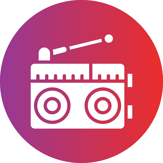 Stijl van het radio-icoon