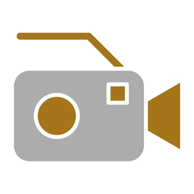 Stijl van het videocamera-icone