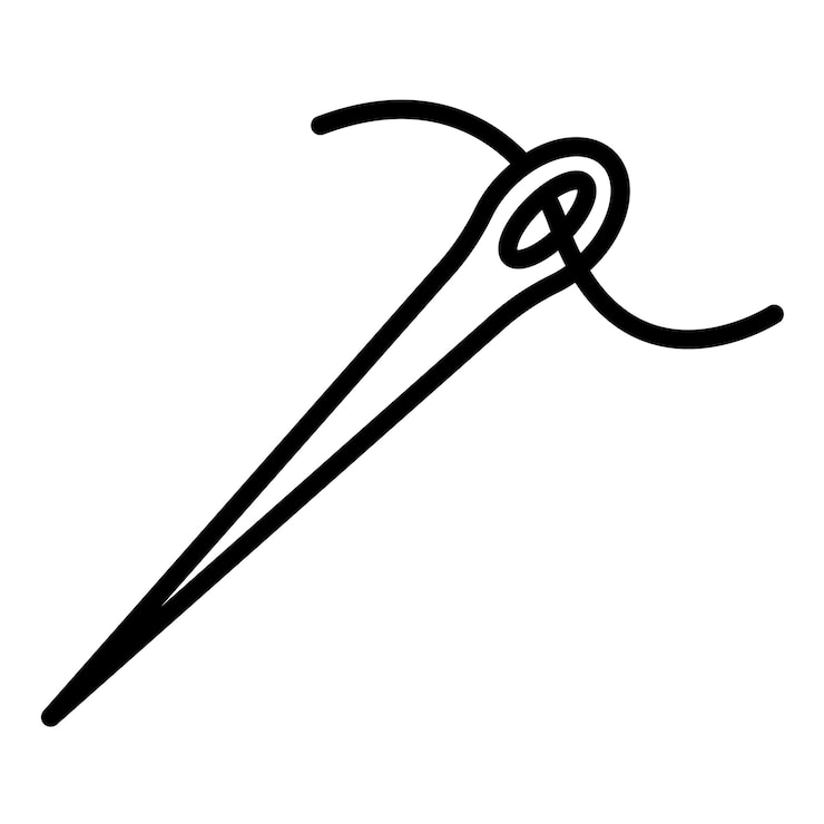 Vector stijl van naaldvectorillustratie