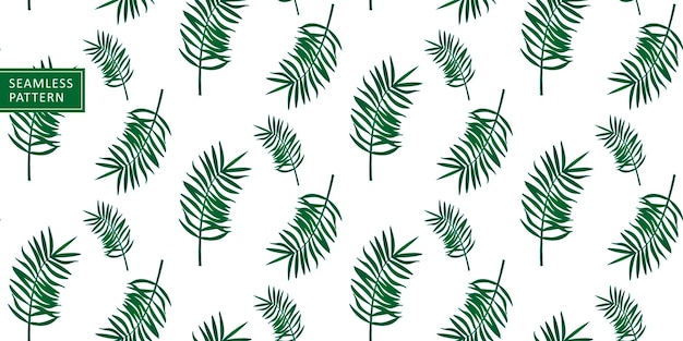 Stijlvol minimalistisch vector naadloos patroon met palmbladeren voor textiel inpakpapier omvat wallpapers en achtergronden