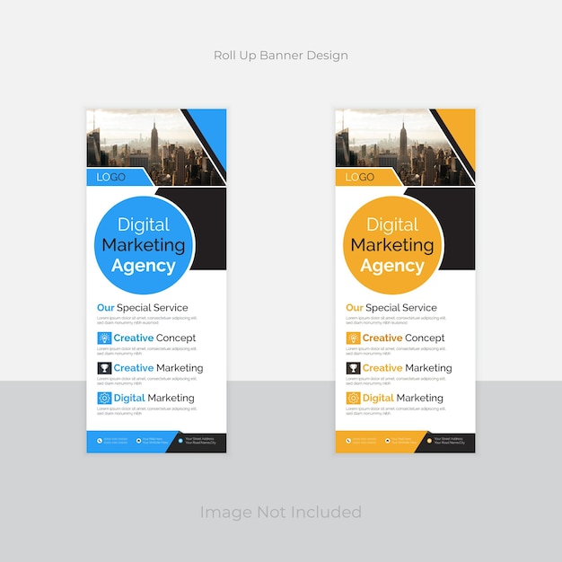 stijlvol modern roll-up stand-up banner ontwerp