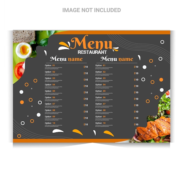 Stijlvol voedselmenu ontwerp uw bedrijfsontwerp voedselmenu