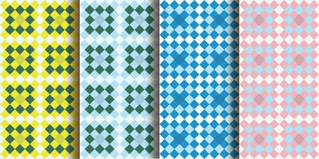 Stijlvolle kromme lijnen abstract geometrisch grafisch ontwerp behang Achtergrondpatroon set Gratis Vector