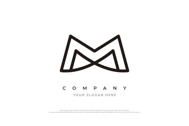 Stijlvolle Letter M Logo Design Vector