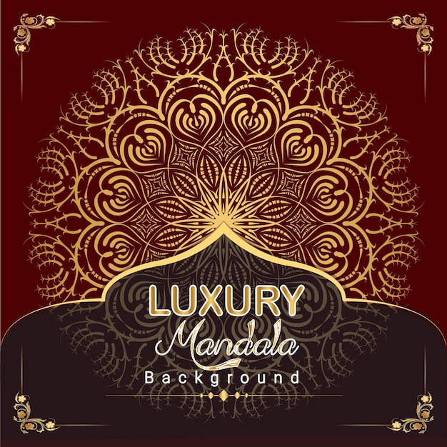 Stijlvolle luxe mandala-achtergrond