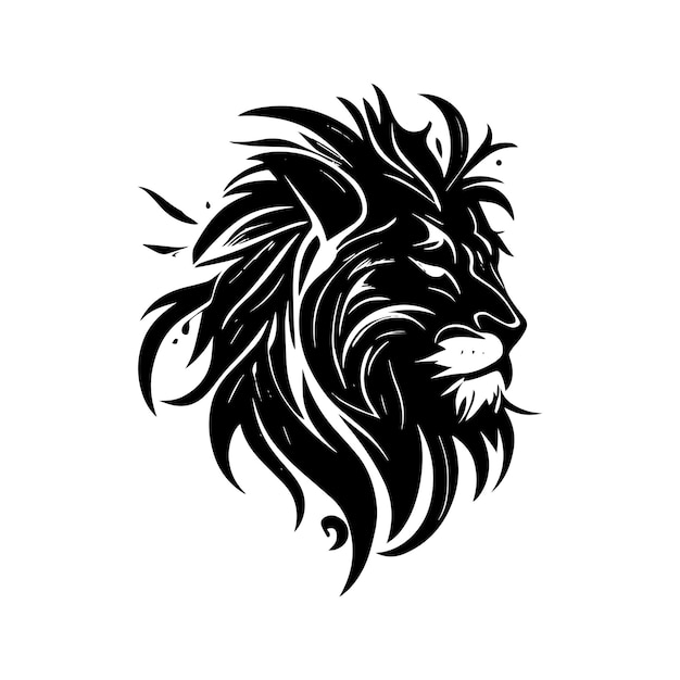 Stijlvolle zwarte leeuw logo op een witte achtergrond Vector