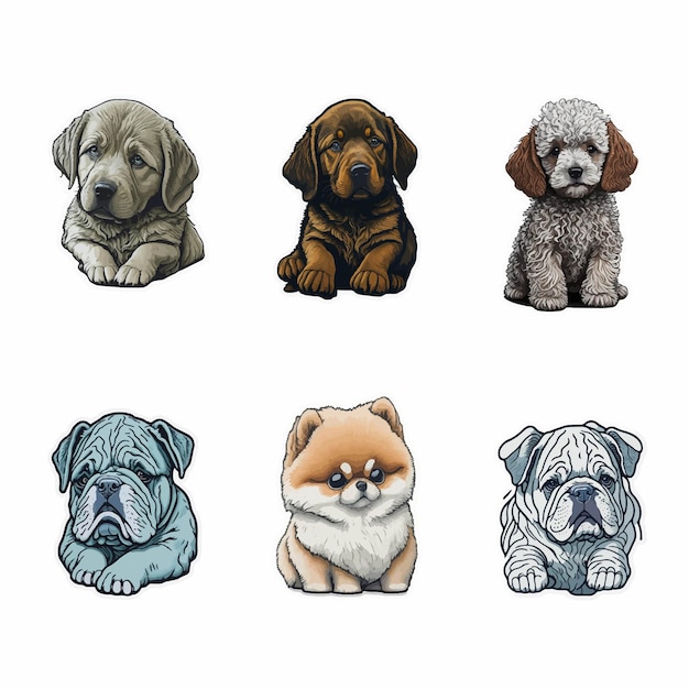 Vector stikers dog