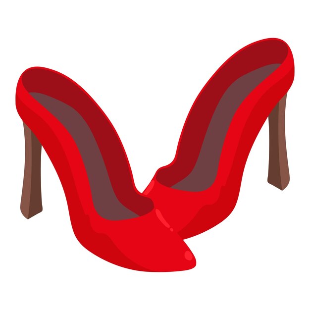 Vector stilettos icon isometric illustration of stilettos vector icon for web