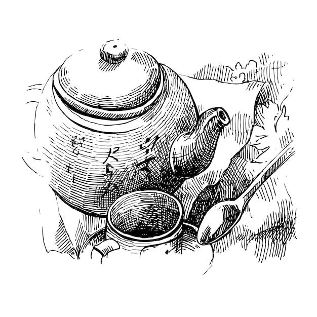 Still life with tea pot