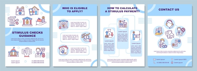 Vector stimulus checks guidance brochure template