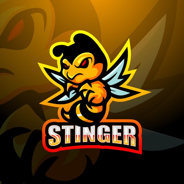 Stinger mascot esport illustration