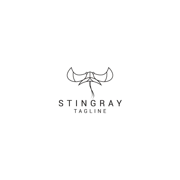 Stingray logo design icon vector