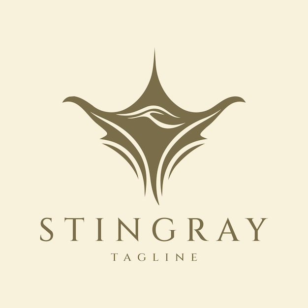Stingray logo design vector illustration