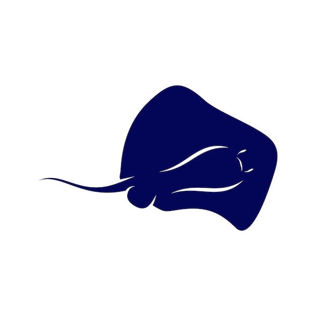 Векторный шаблон дизайна логотипа ската силуэт иллюстрации дизайна ската