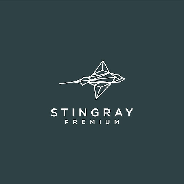 Vector stingray logo ontwerp pictogram vector