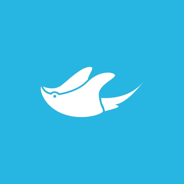 Stingray moderne vorm zwemmen logo symbool pictogram vector grafisch ontwerp illustratie idee creatief