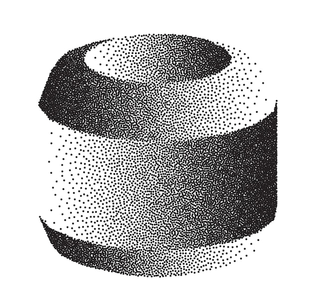 Vettore vettore di figure geometriche a cilindri isolati a punti d