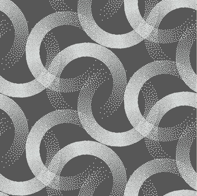 Stipple seamless pattern in retro style on grey background. Vector stipple texture can be used for fabric design. EPS 10.