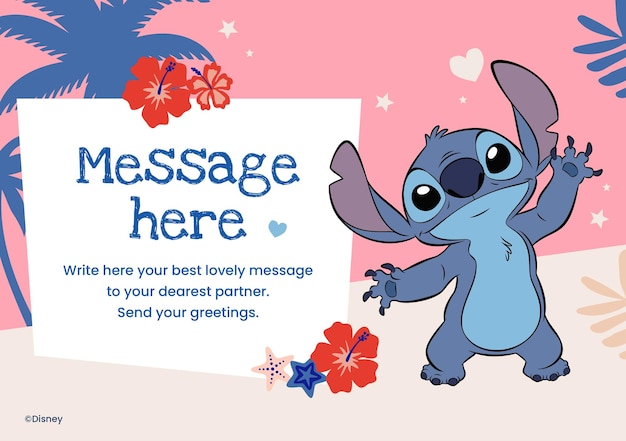 Vector stitch mother's day card