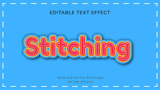 Stitching text effect