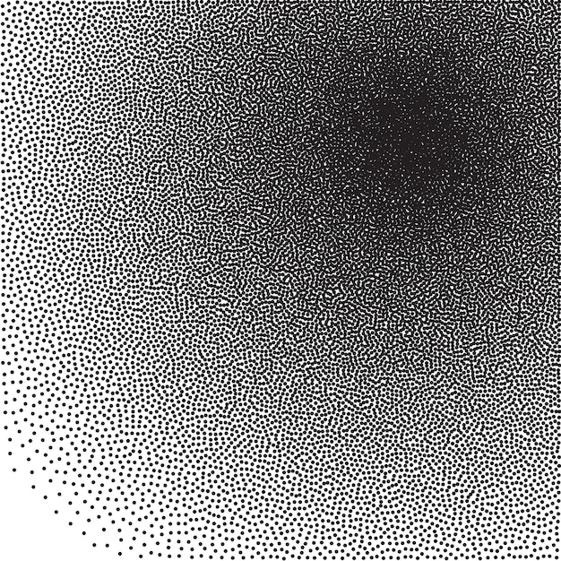 Vector stochastische rasterafdruk met halftoonverloop, zwart-wit