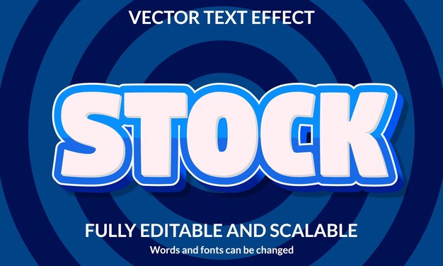 Stock 3d editable text effect typography vector template